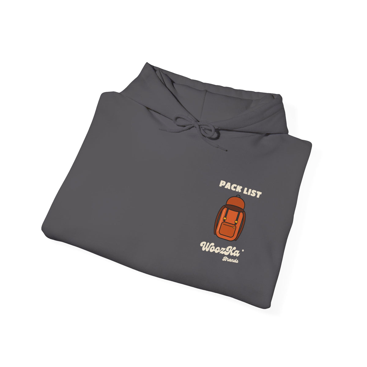 WoozKa Brands Hiking Hoodie, Backpacking Gear List Back Print