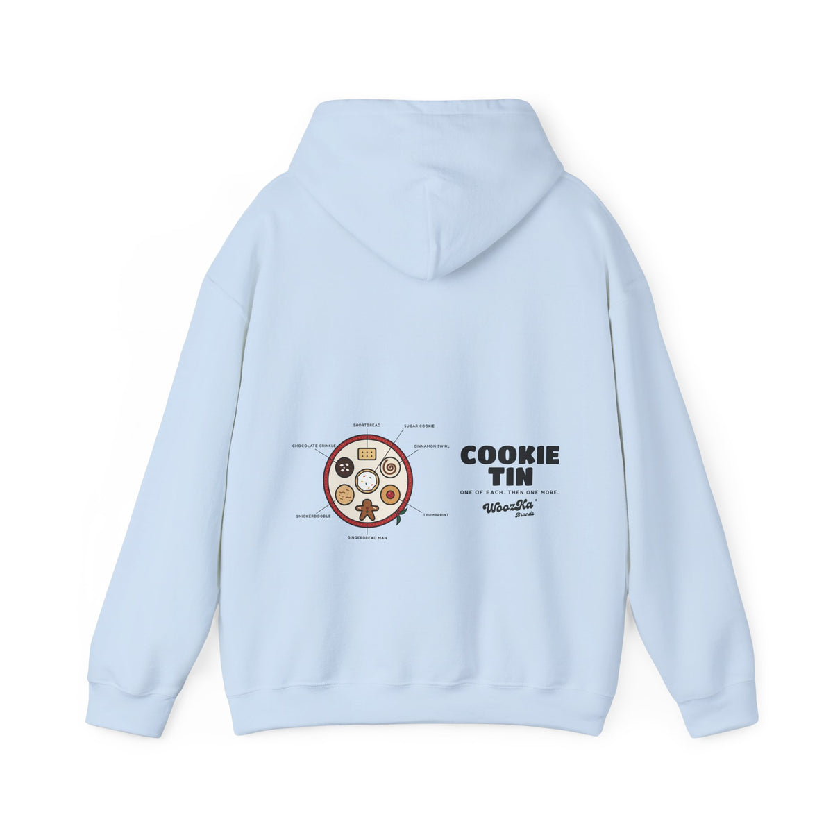 WoozKa Brands Christmas Cookie Hoodie, Holiday Baking Wide Back Print
