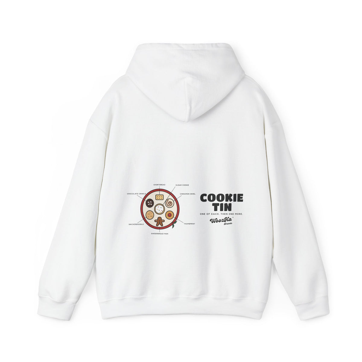 WoozKa Brands Christmas Cookie Hoodie, Holiday Baking Wide Back Print