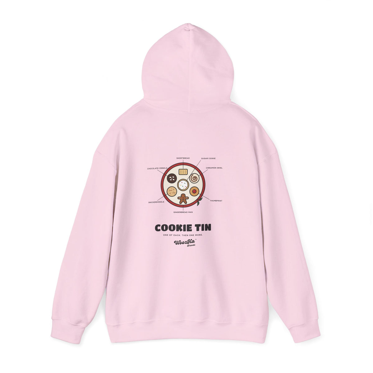 WoozKa Brands Christmas Cookie Hoodie, Holiday Baking Back Print