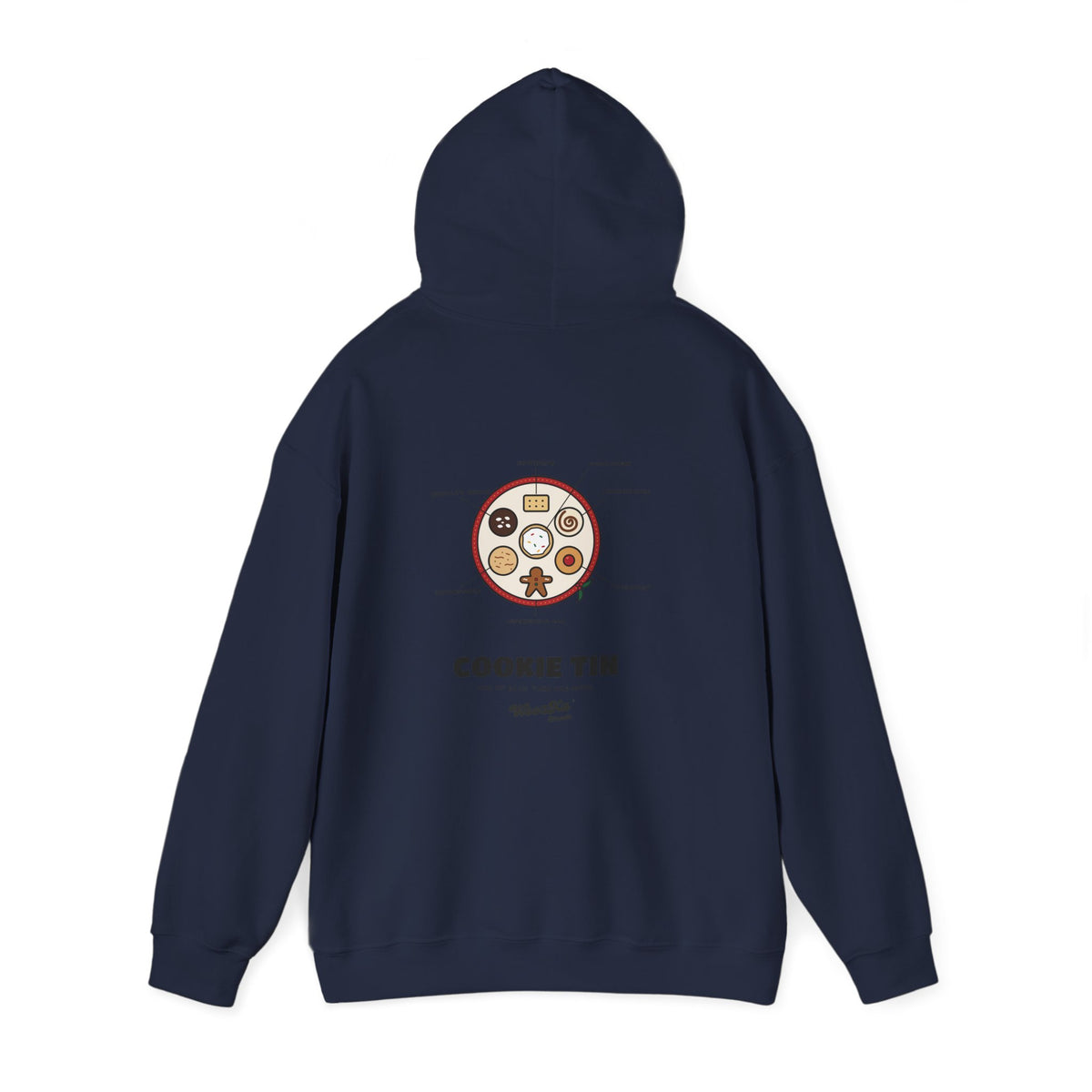 WoozKa Brands Christmas Cookie Hoodie, Holiday Baking Back Print