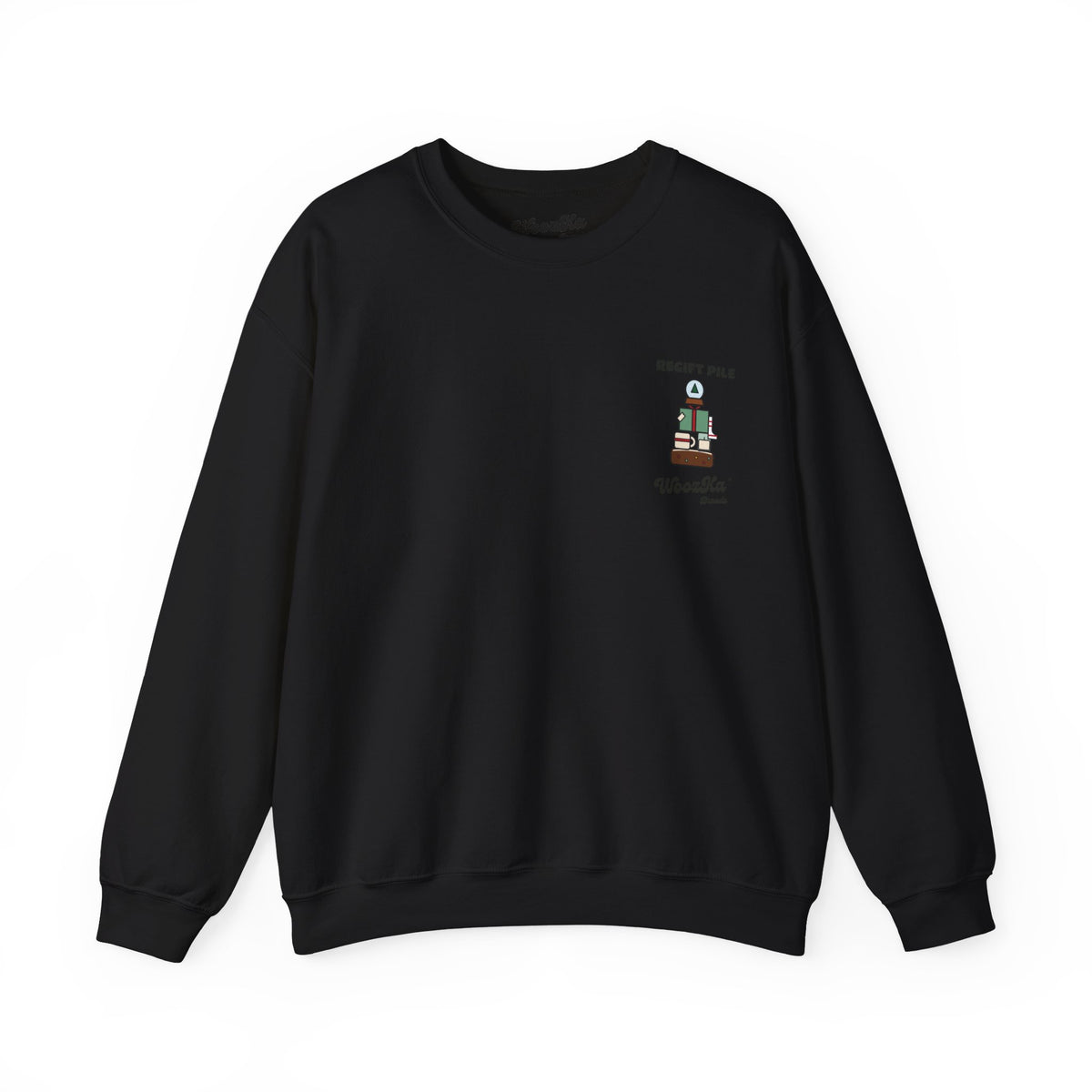 WoozKa Brands Funny Christmas Sweatshirt, Regift Office Party Back Print