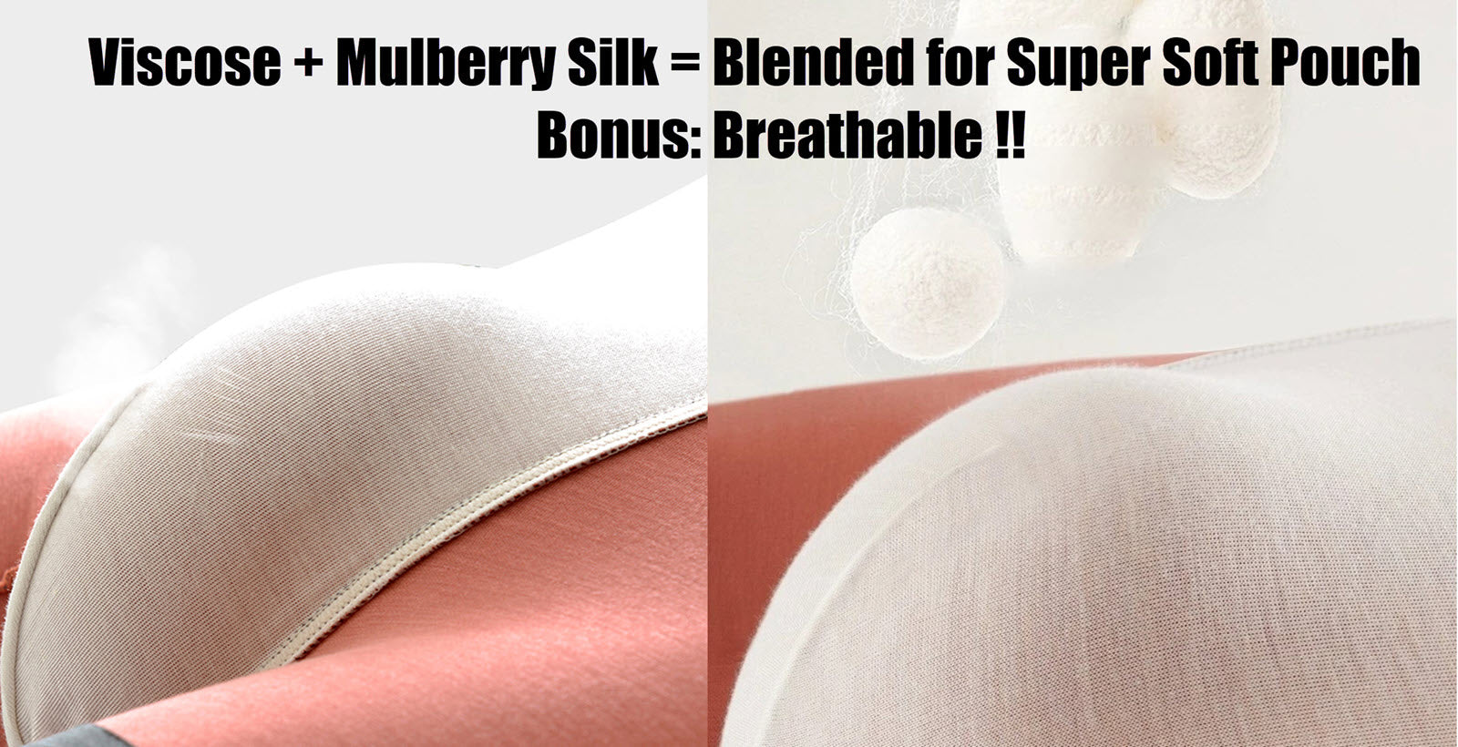 Mens Underwear Super Soft Modal Breathable Seamless Boxer Briefs, Tagless Big U Pouch Trunk
