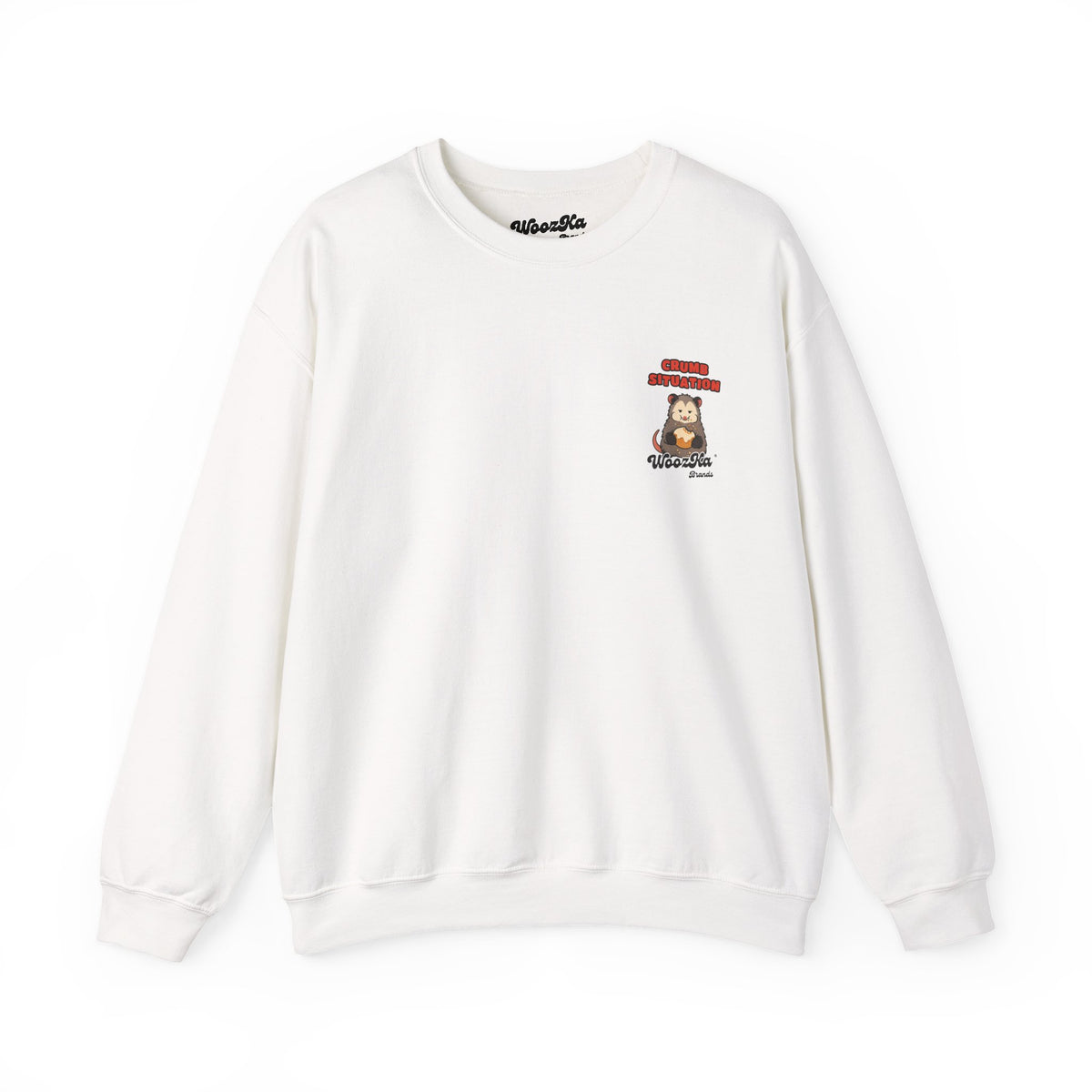 WoozKa Brands Funny Possum Sweatshirt, Cute Opossum Pastry Back Print