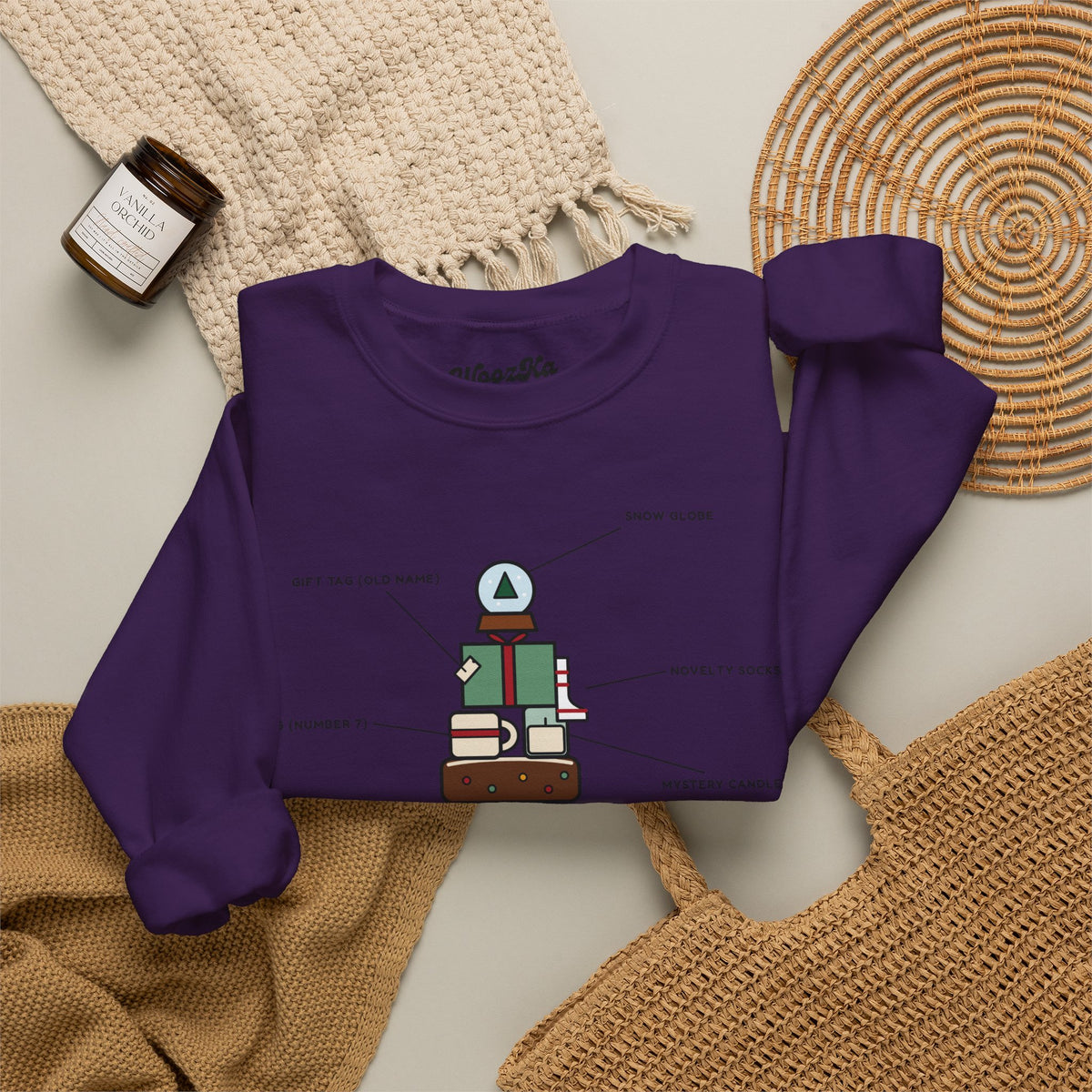 WoozKa Brands Funny Christmas Sweatshirt, Regift Office Party Front Print