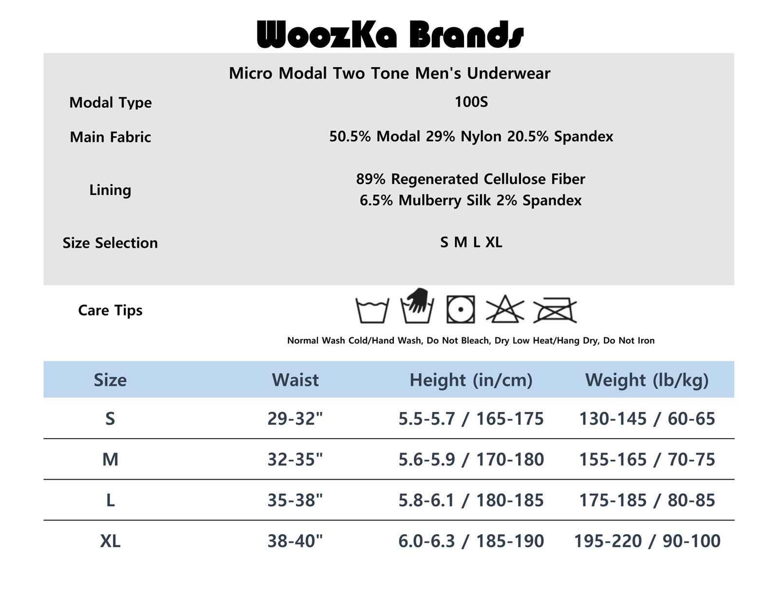 Mens Underwear Super Soft Modal Breathable Seamless Boxer Briefs, Tagless Big U Pouch Trunk