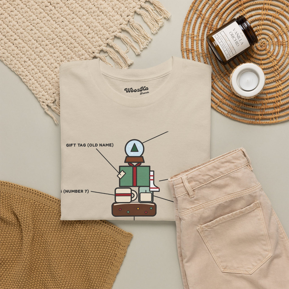 WoozKa Brands Funny Christmas T-Shirt, Regift Office Party Front Print