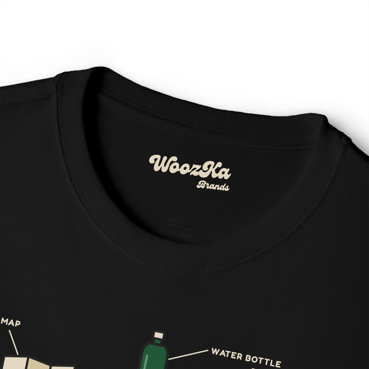 WoozKa Brands Hiking Oversized Tee, Backpacking Gear List Front Print