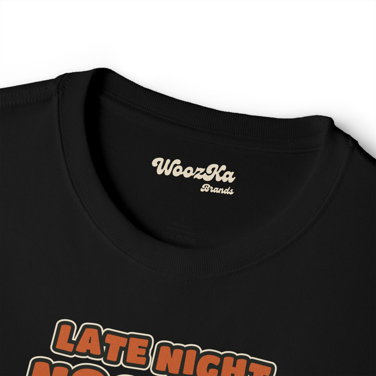 WoozKa Brands Late Night Noodles Ghost Oversized Boxy T-Shirt, Front Print