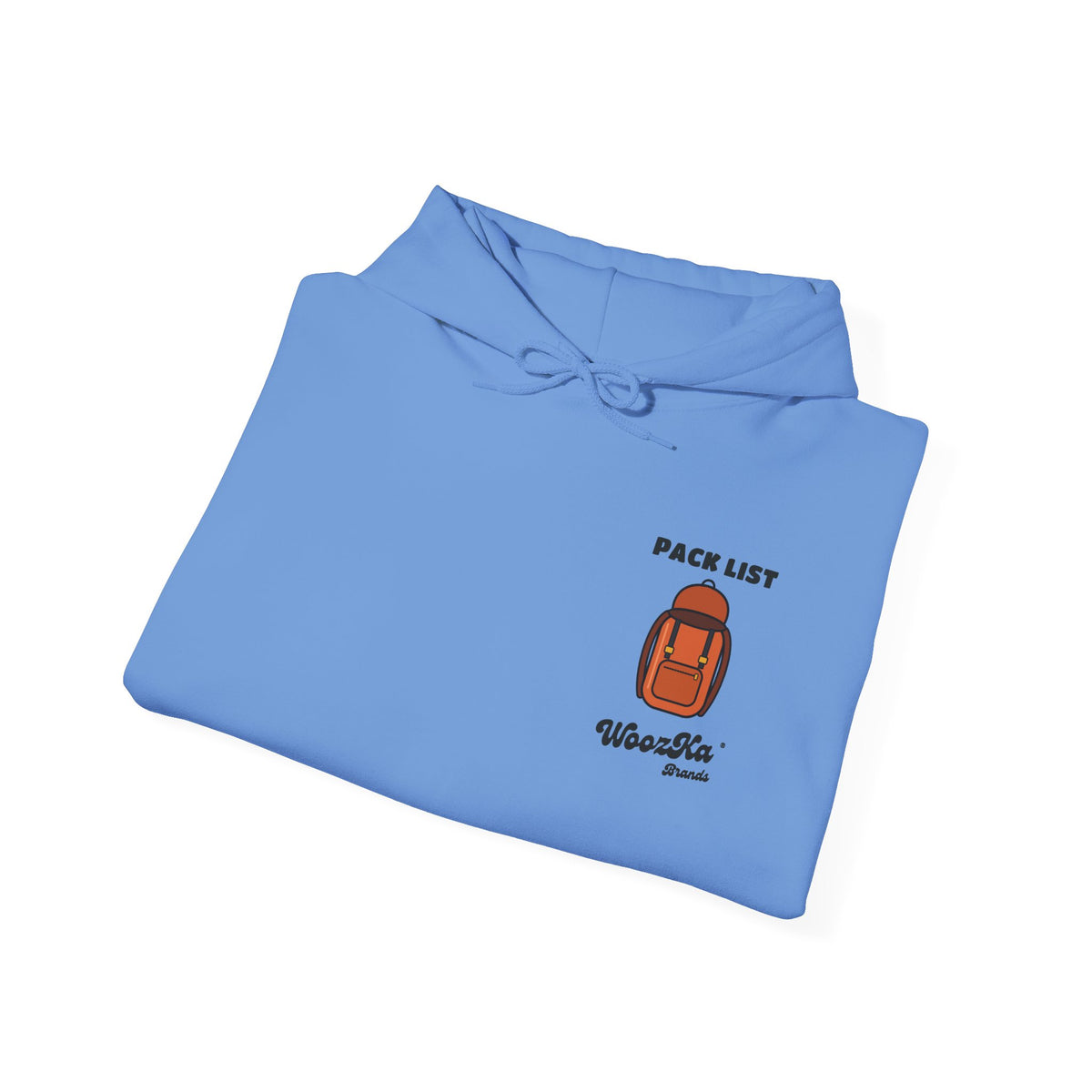 WoozKa Brands Hiking Hoodie, Backpacking Gear List Back Print