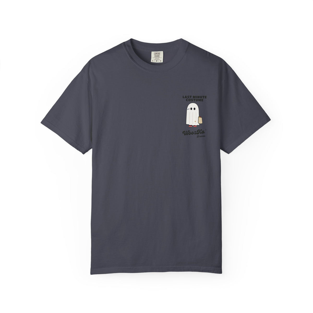WoozKa Brands Lazy Halloween Costume Heavyweight Tee, Back Print