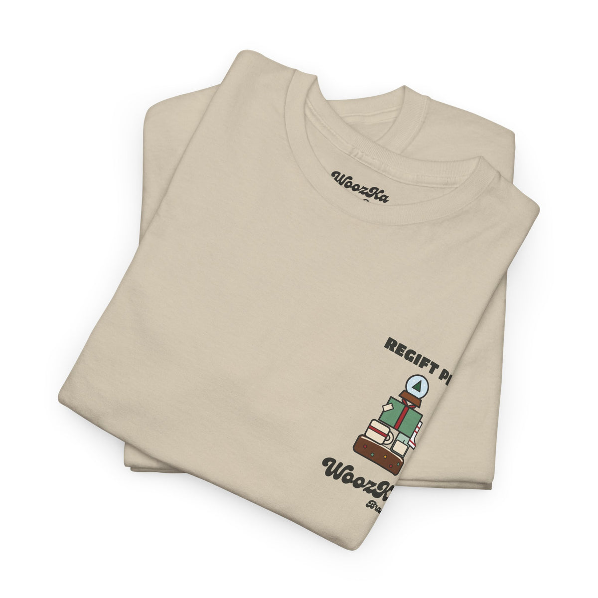 WoozKa Brands Funny Christmas T-Shirt, Regift Office Party Back Print