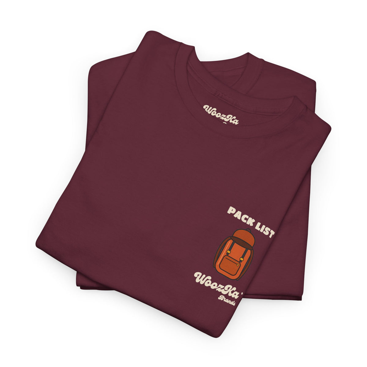 WoozKa Brands Hiking T-Shirt, Backpacking Gear List Back Print