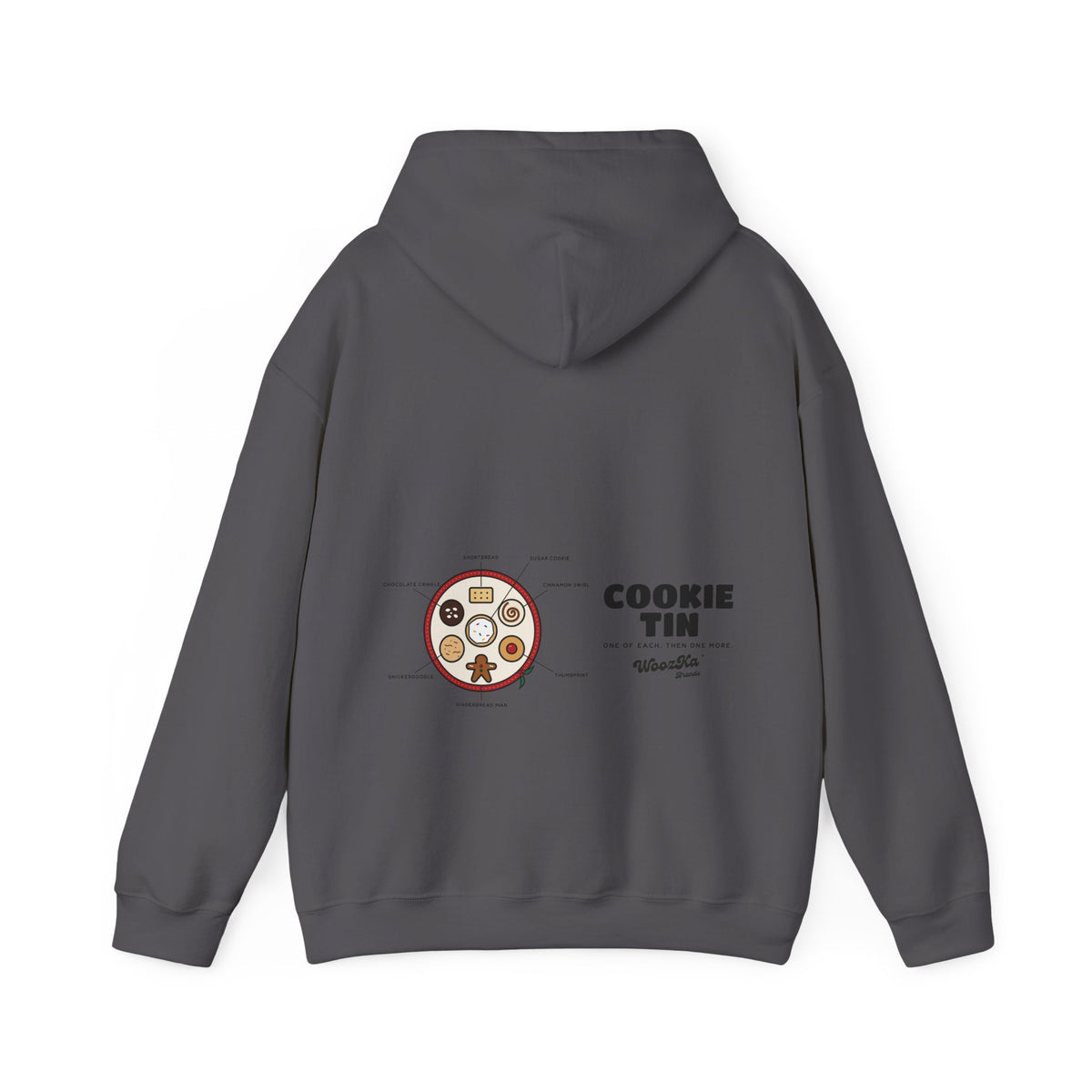 WoozKa Brands Christmas Cookie Hoodie, Holiday Baking Wide Back Print