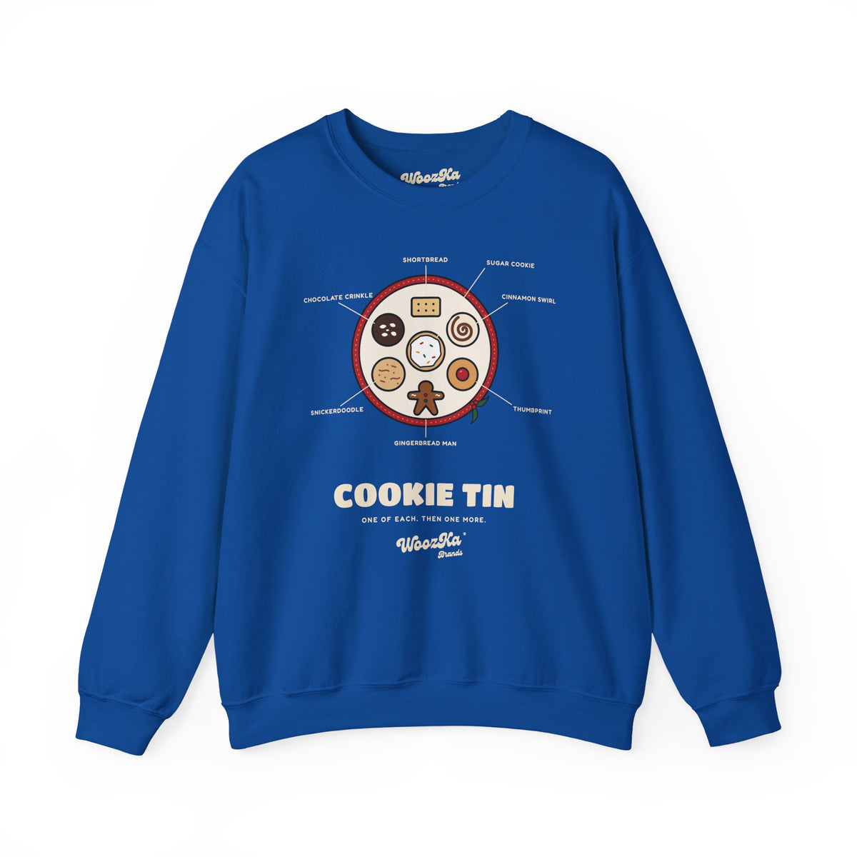 WoozKa Brands Christmas Cookie Sweatshirt, Holiday Baking Front Print