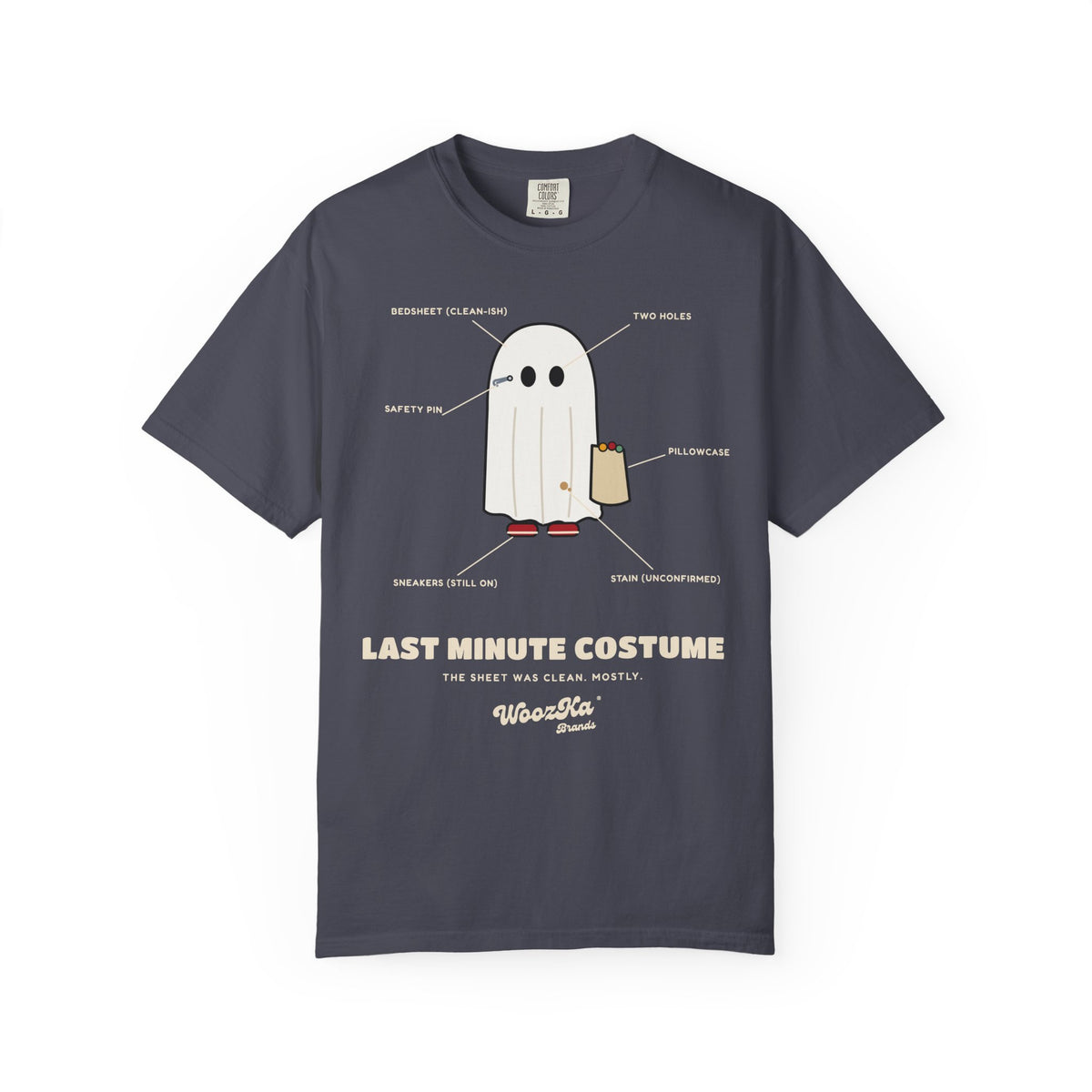 WoozKa Brands Lazy Halloween Costume Heavyweight Tee, Front Print