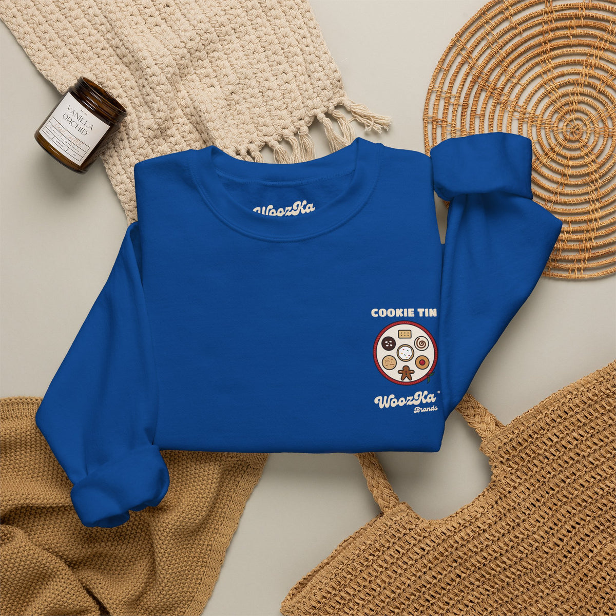 WoozKa Brands Christmas Cookie Sweatshirt, Holiday Baking Back Print