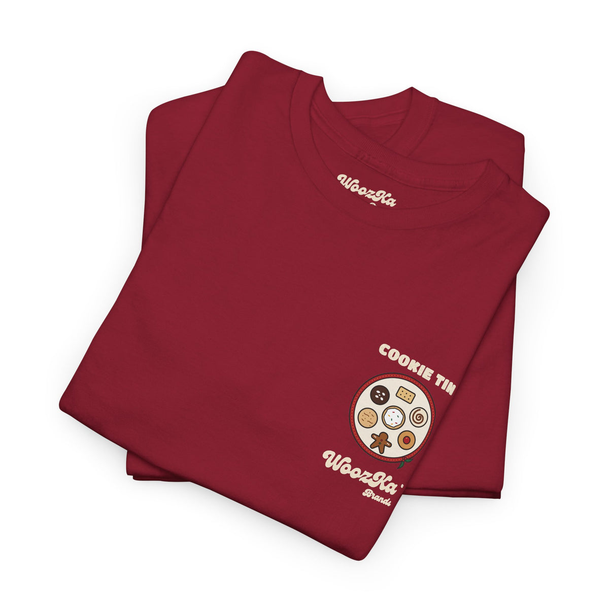 WoozKa Brands Christmas Cookie T-Shirt, Holiday Baking Back Print