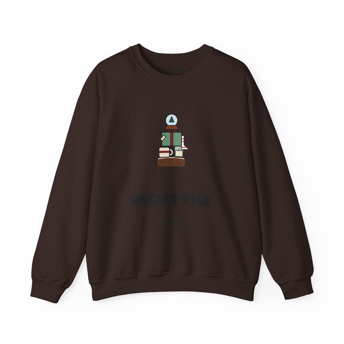 WoozKa Brands Funny Christmas Sweatshirt, Regift Office Party Front Print