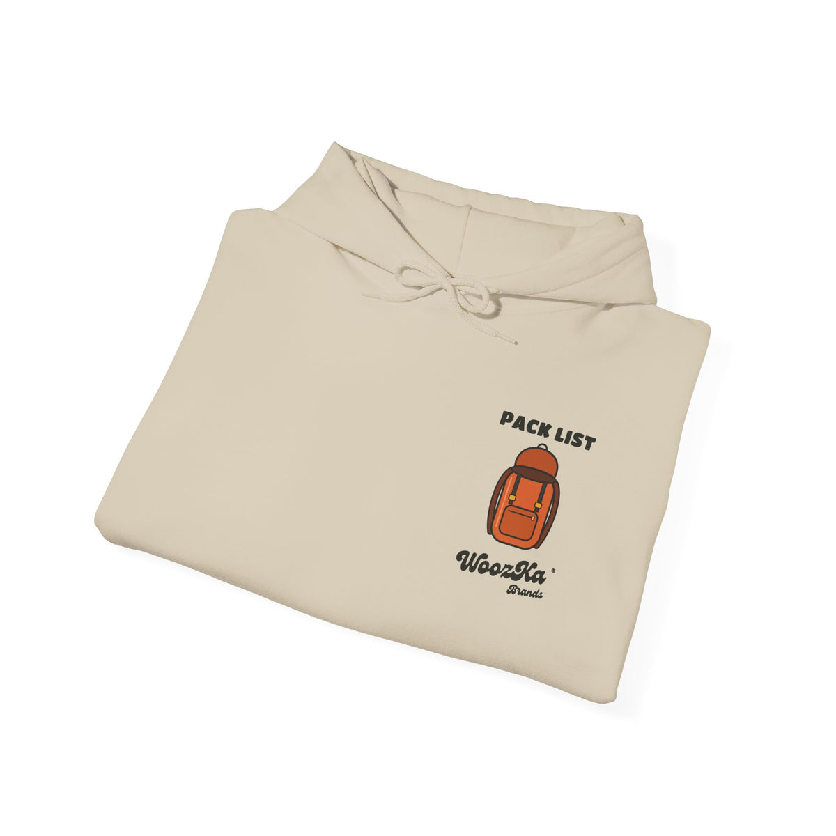 WoozKa Brands Hiking Hoodie, Backpacking Gear List Back Print