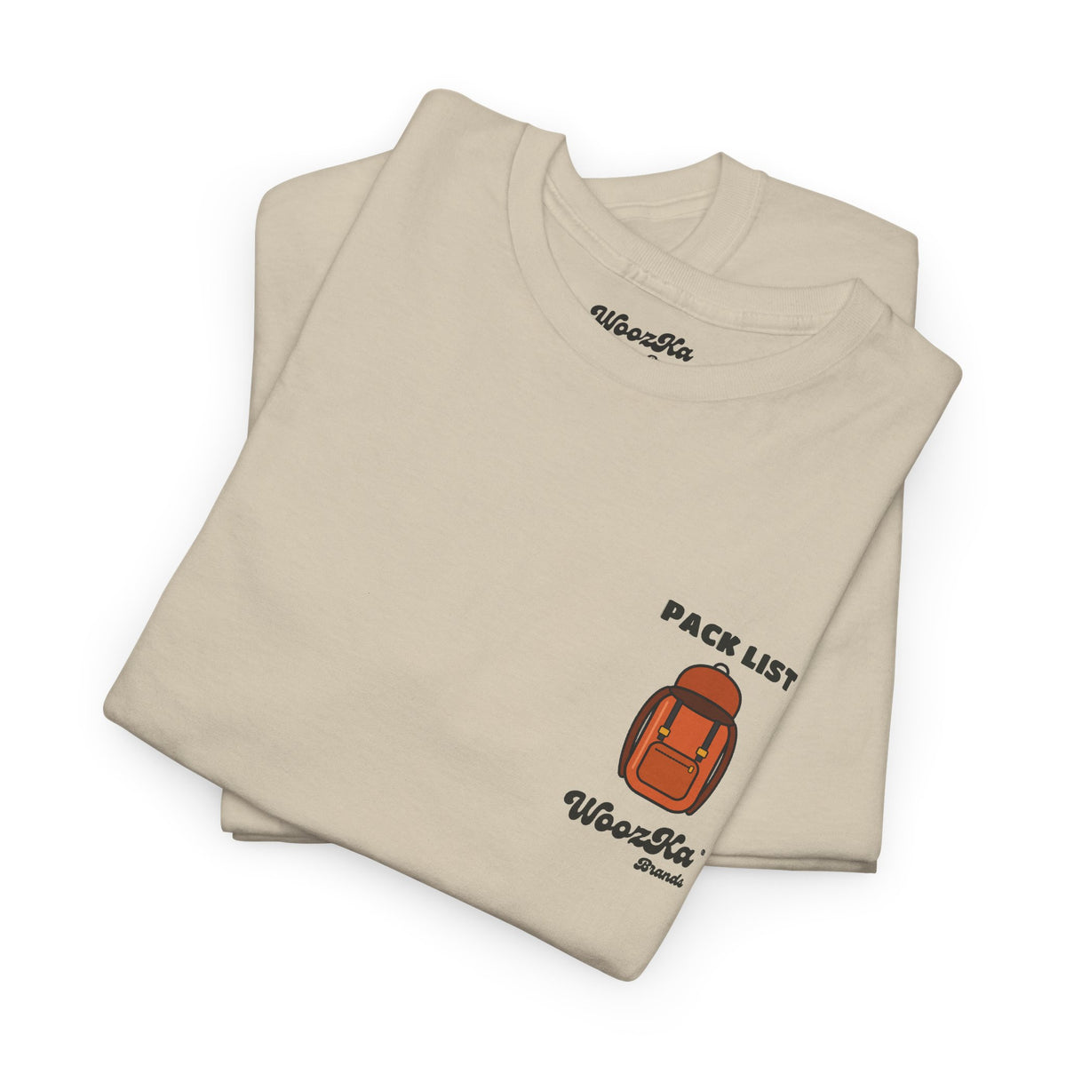 WoozKa Brands Hiking T-Shirt, Backpacking Gear List Back Print