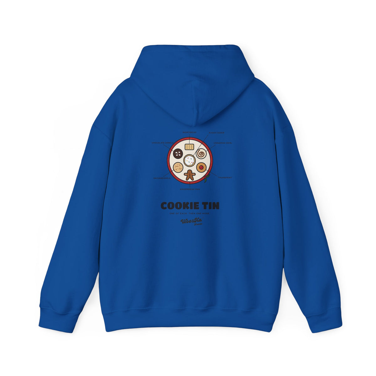 WoozKa Brands Christmas Cookie Hoodie, Holiday Baking Back Print