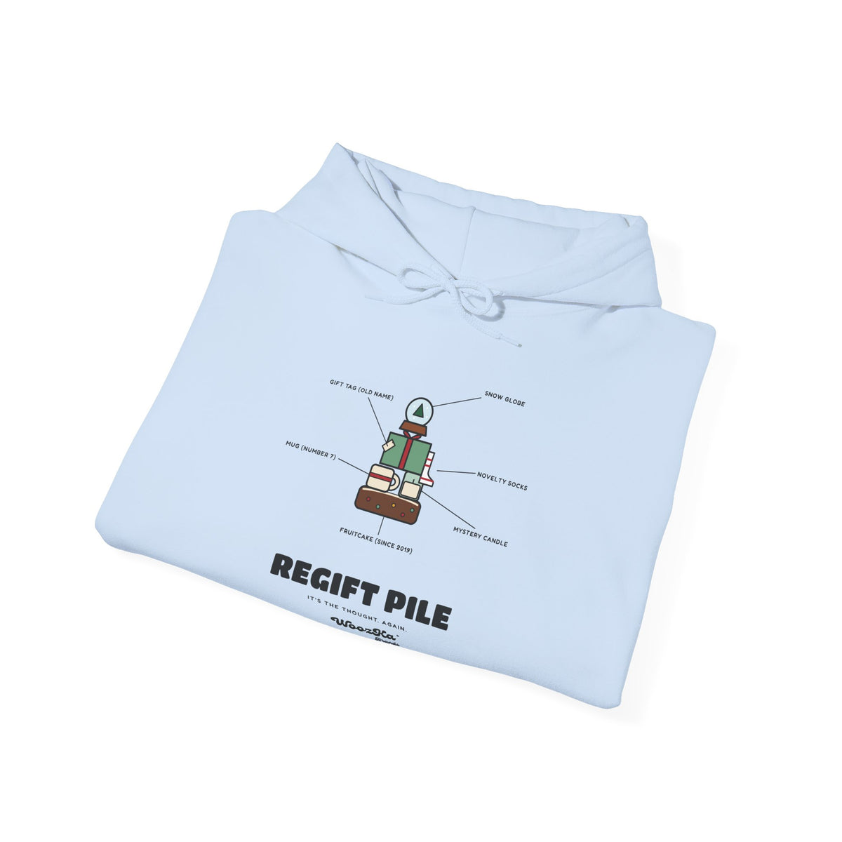 WoozKa Brands Funny Christmas Hoodie, Regift Office Party Front Print