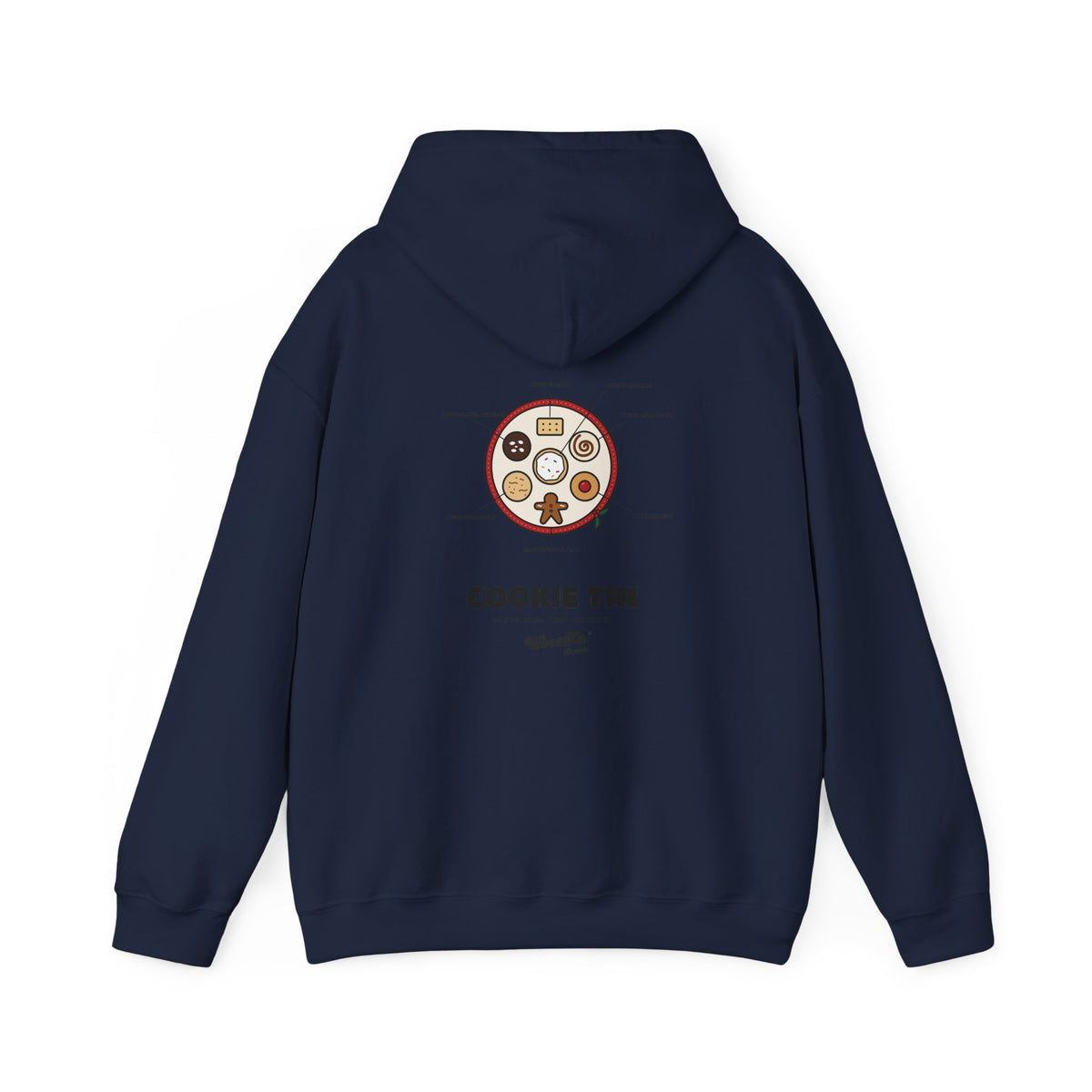 WoozKa Brands Christmas Cookie Hoodie, Holiday Baking Back Print