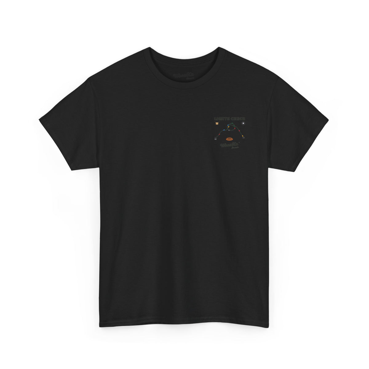 WoozKa Brands Christmas Lights T-Shirt, Funny Holiday Decorating Back Print