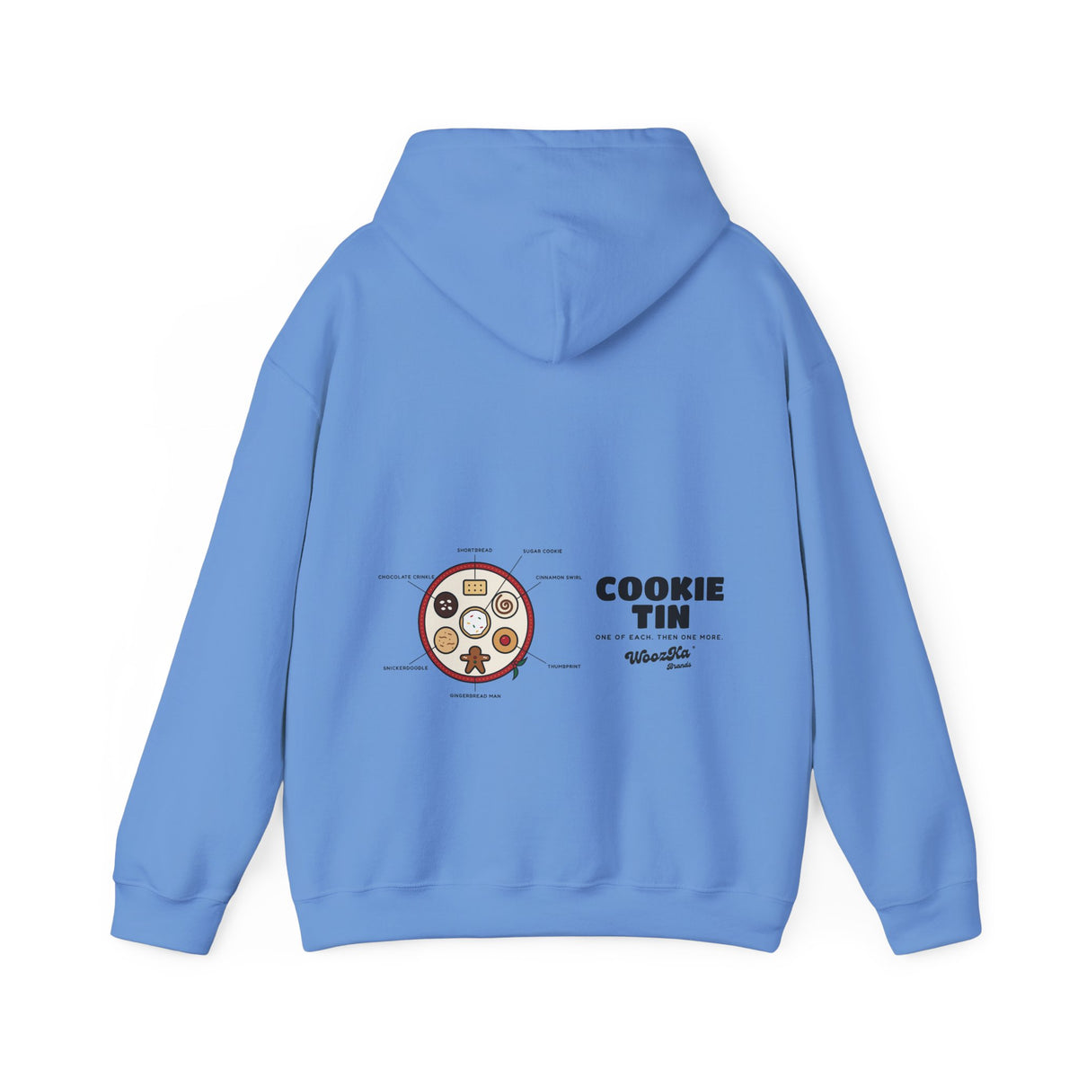 WoozKa Brands Christmas Cookie Hoodie, Holiday Baking Wide Back Print
