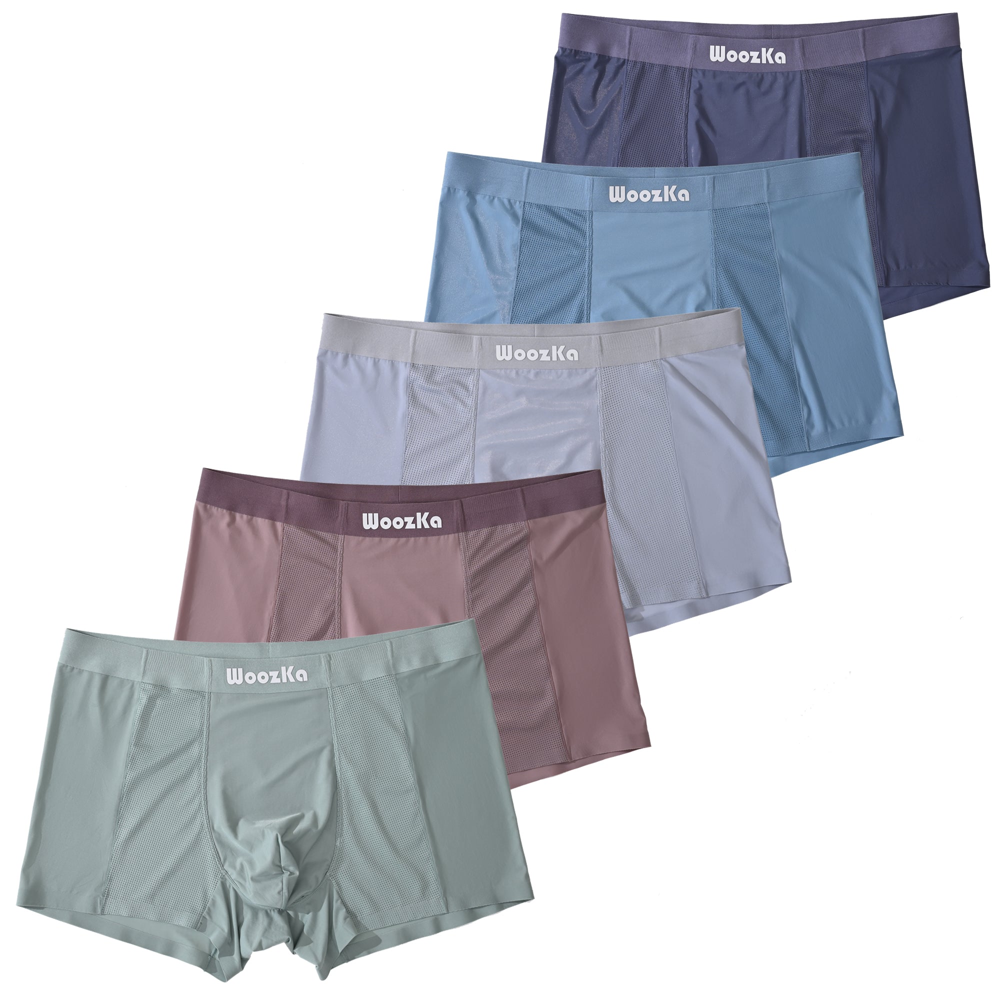 Ice Silk Men's Underwear - Breathable Super Soft Seamless Boxer Briefs, Moisture Wicking Trunks