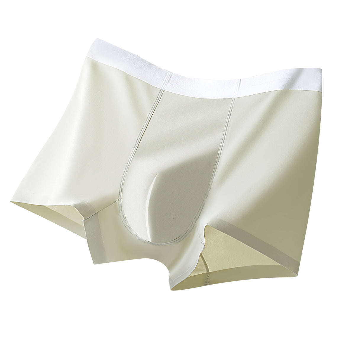 WoozKa Men's Milk Silk Ice Silk Boxer Briefs, Seamless Cooling Trunks