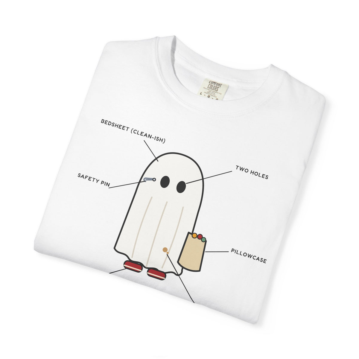 WoozKa Brands Lazy Halloween Costume Heavyweight Tee, Front Print
