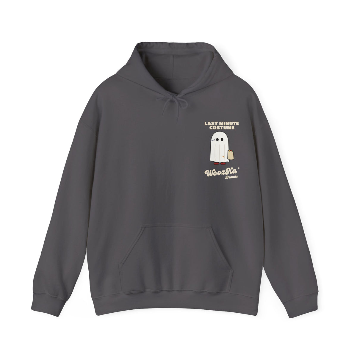 WoozKa Brands Lazy Halloween Costume Hoodie, Funny Ghost Sheet Back Print