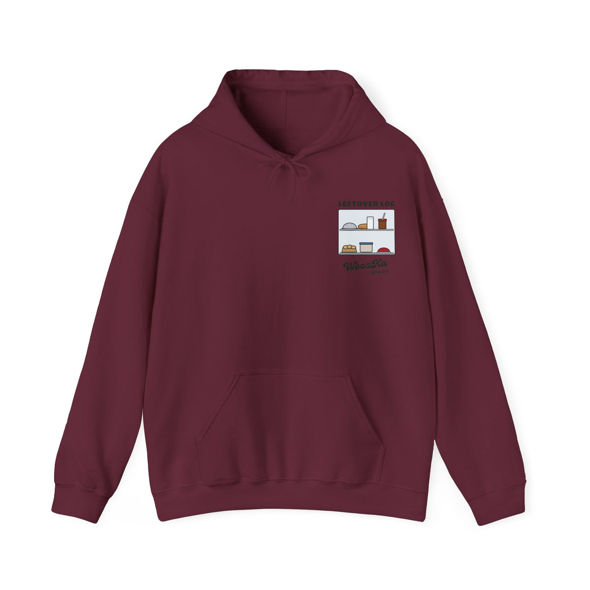 WoozKa Brands Funny Thanksgiving Leftovers Hoodie, Turkey Pie Back Print