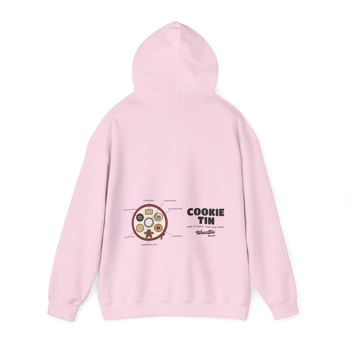 WoozKa Brands Christmas Cookie Hoodie, Holiday Baking Wide Back Print