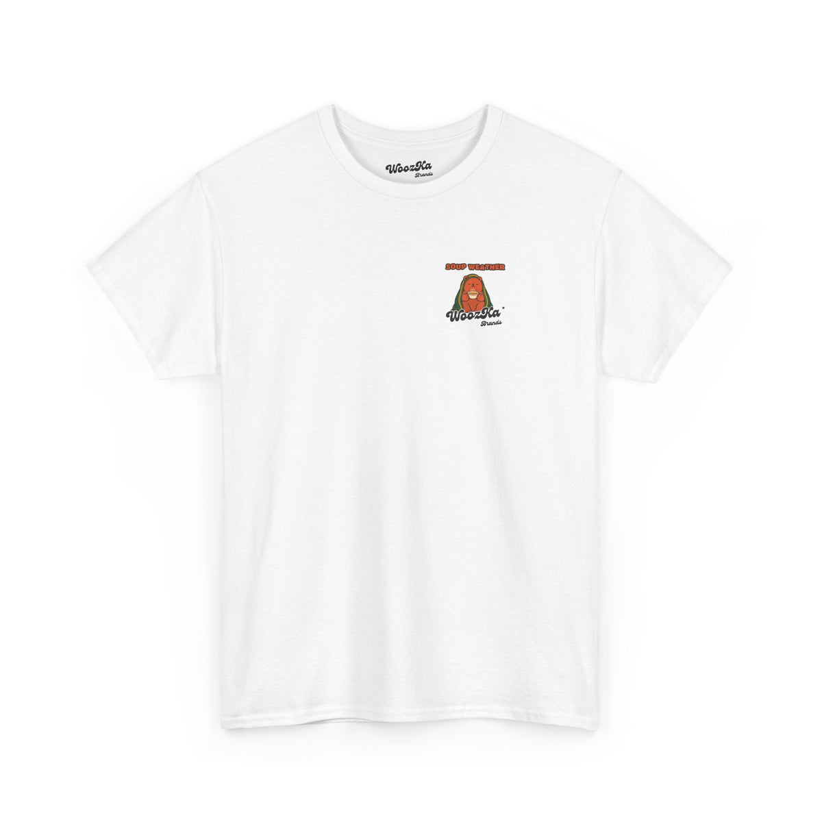 WoozKa Brands Soup Weather Bear Heavy Cotton T-Shirt, Two-Sided Graphic