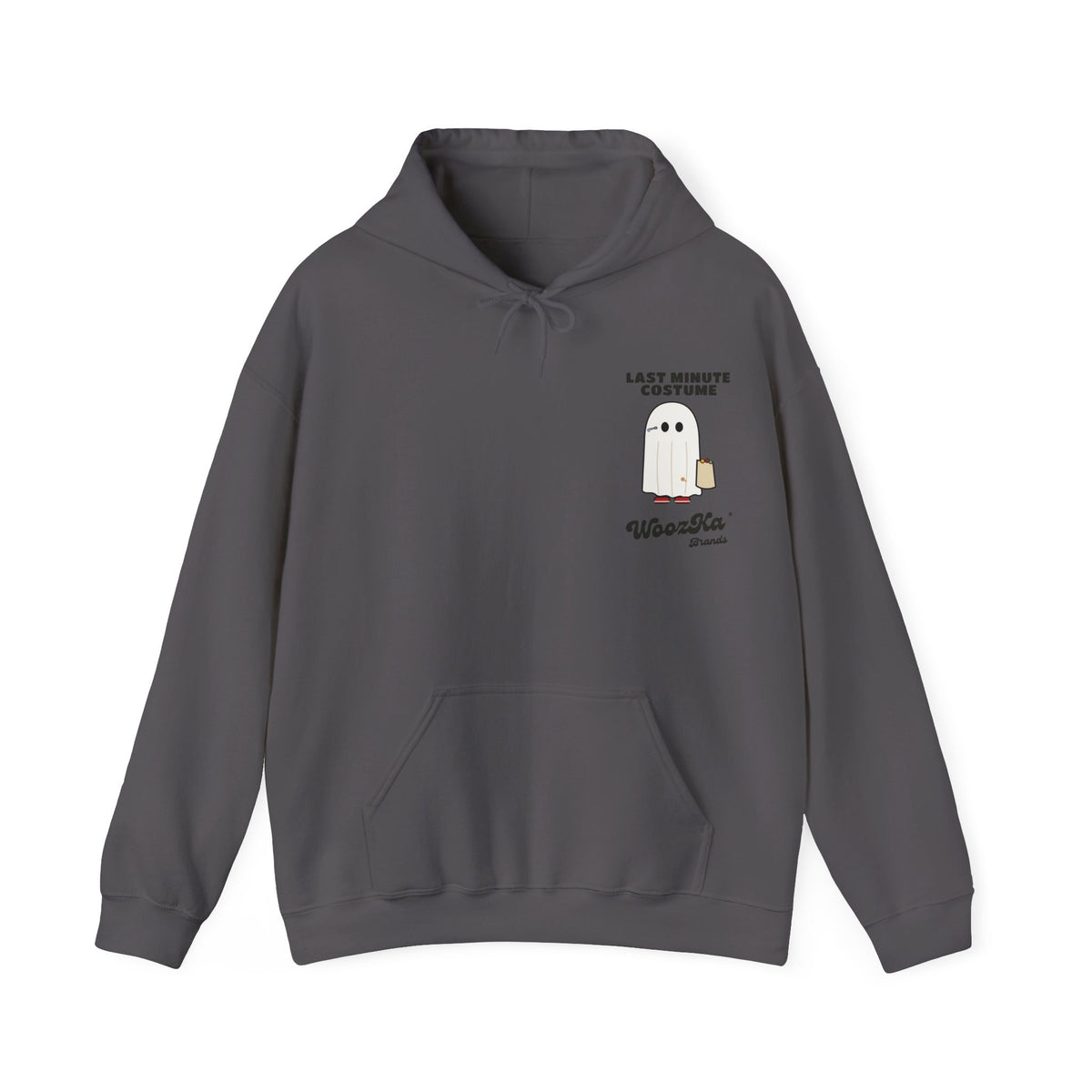 WoozKa Brands Lazy Halloween Costume Hoodie, Funny Ghost Wide Back Print
