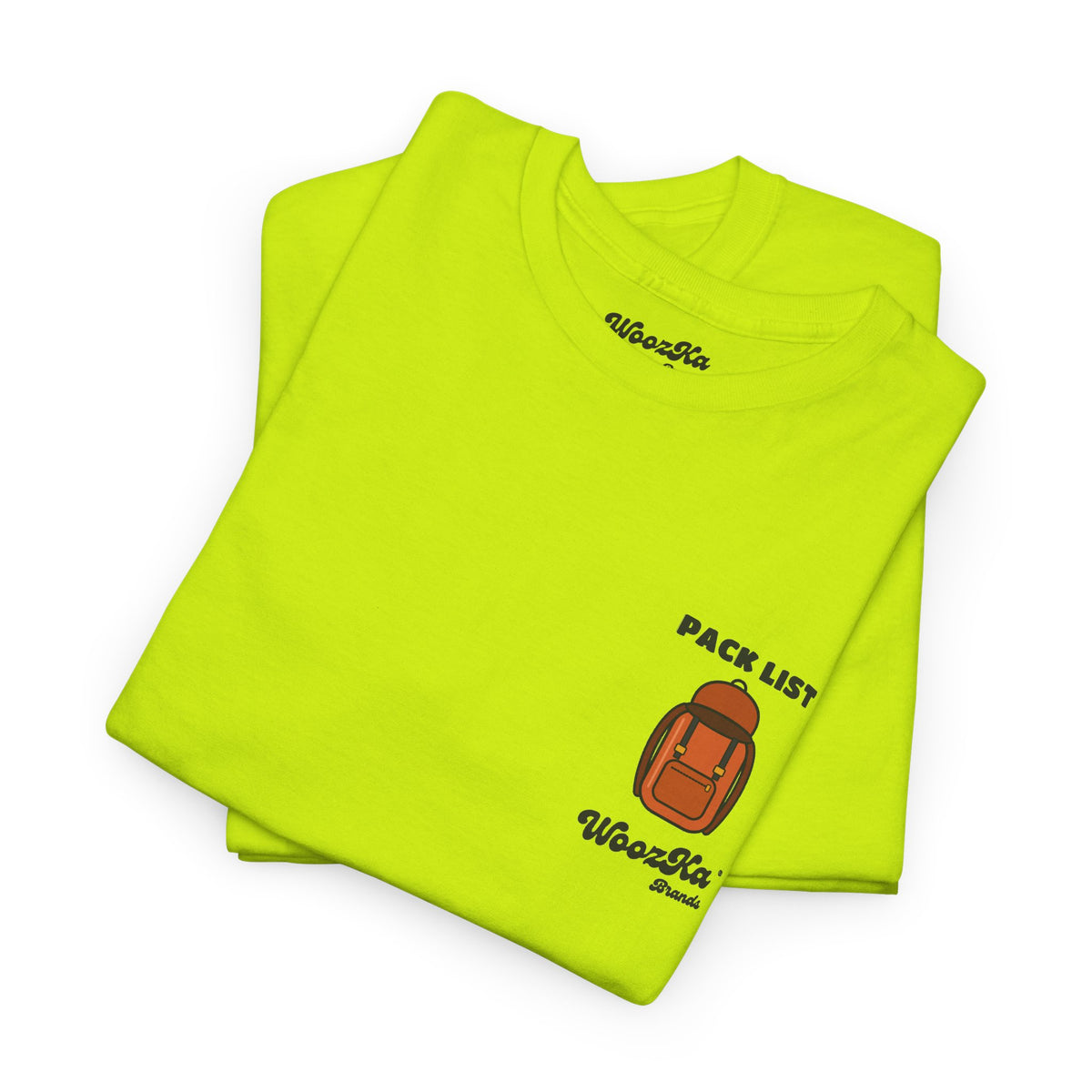 WoozKa Brands Hiking T-Shirt, Backpacking Gear List Back Print