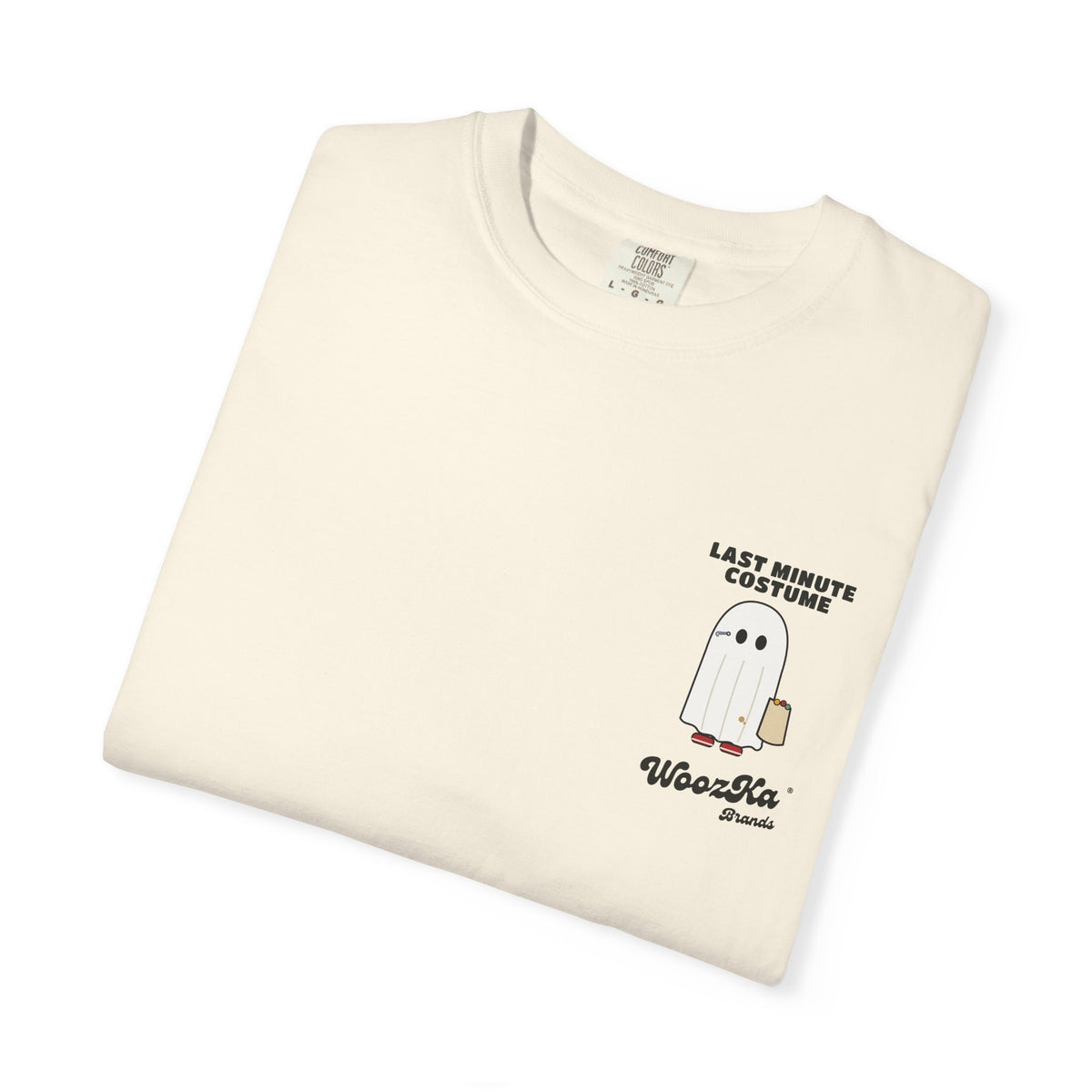 WoozKa Brands Lazy Halloween Costume Heavyweight Tee, Back Print