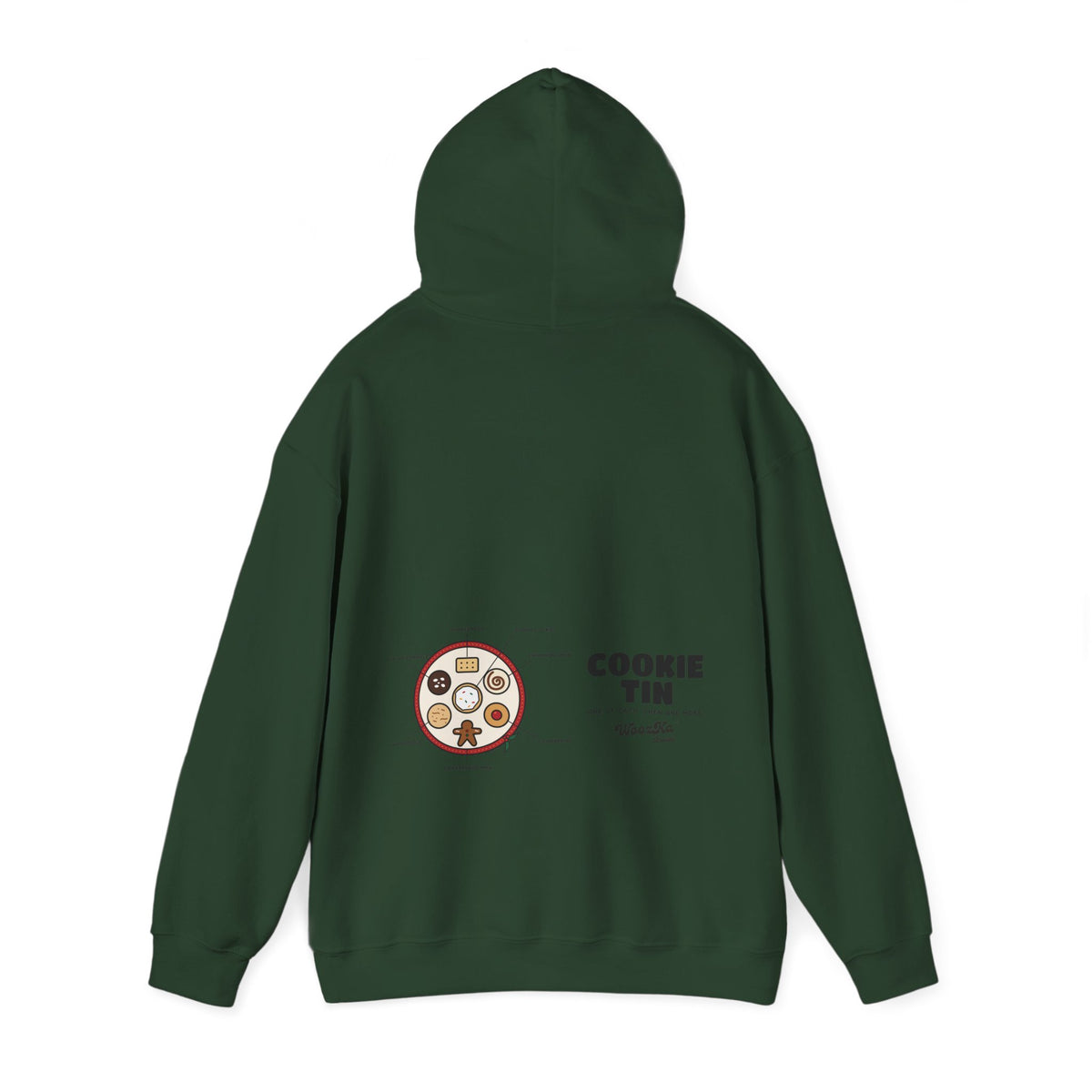 WoozKa Brands Christmas Cookie Hoodie, Holiday Baking Wide Back Print