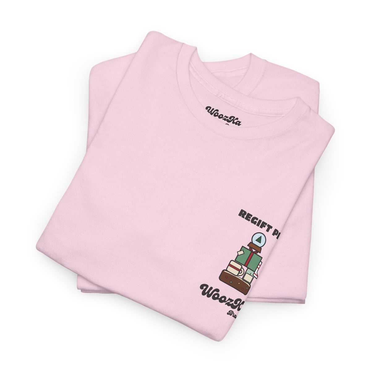 WoozKa Brands Funny Christmas T-Shirt, Regift Office Party Back Print