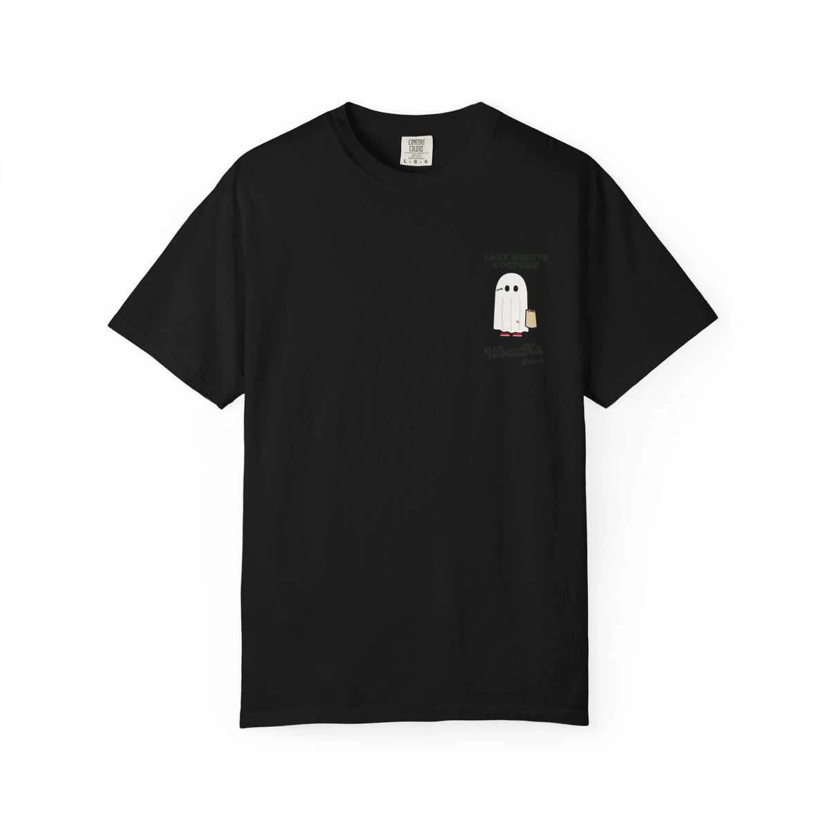WoozKa Brands Lazy Halloween Costume Heavyweight Tee, Back Print