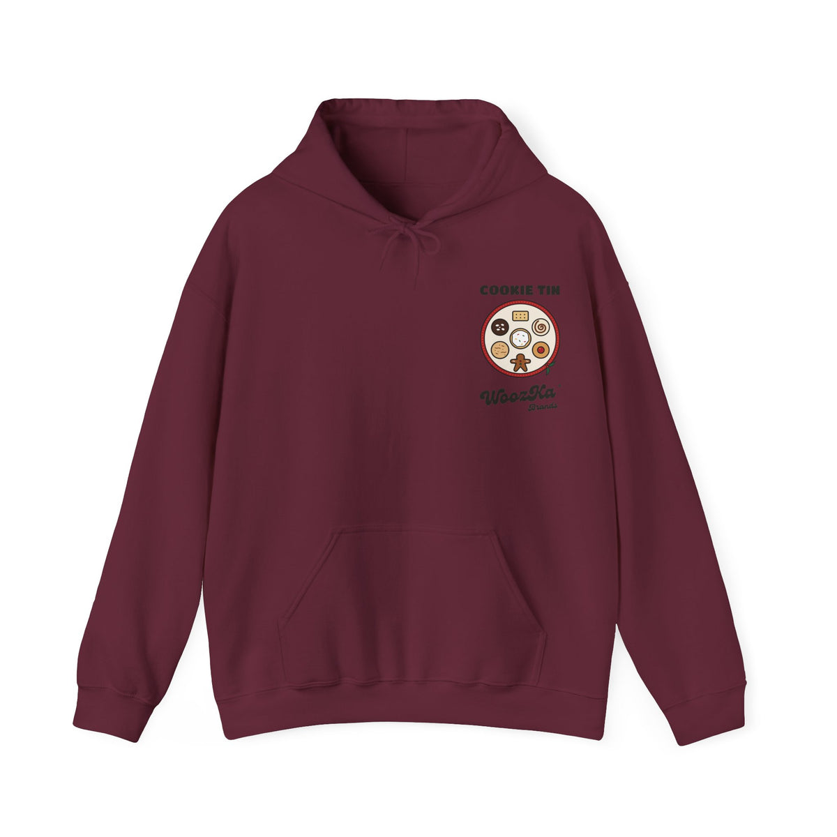 WoozKa Brands Christmas Cookie Hoodie, Holiday Baking Back Print