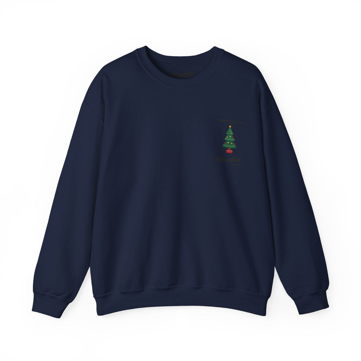WoozKa Brands Cute Christmas Tree Sweatshirt, Holiday List Back Print