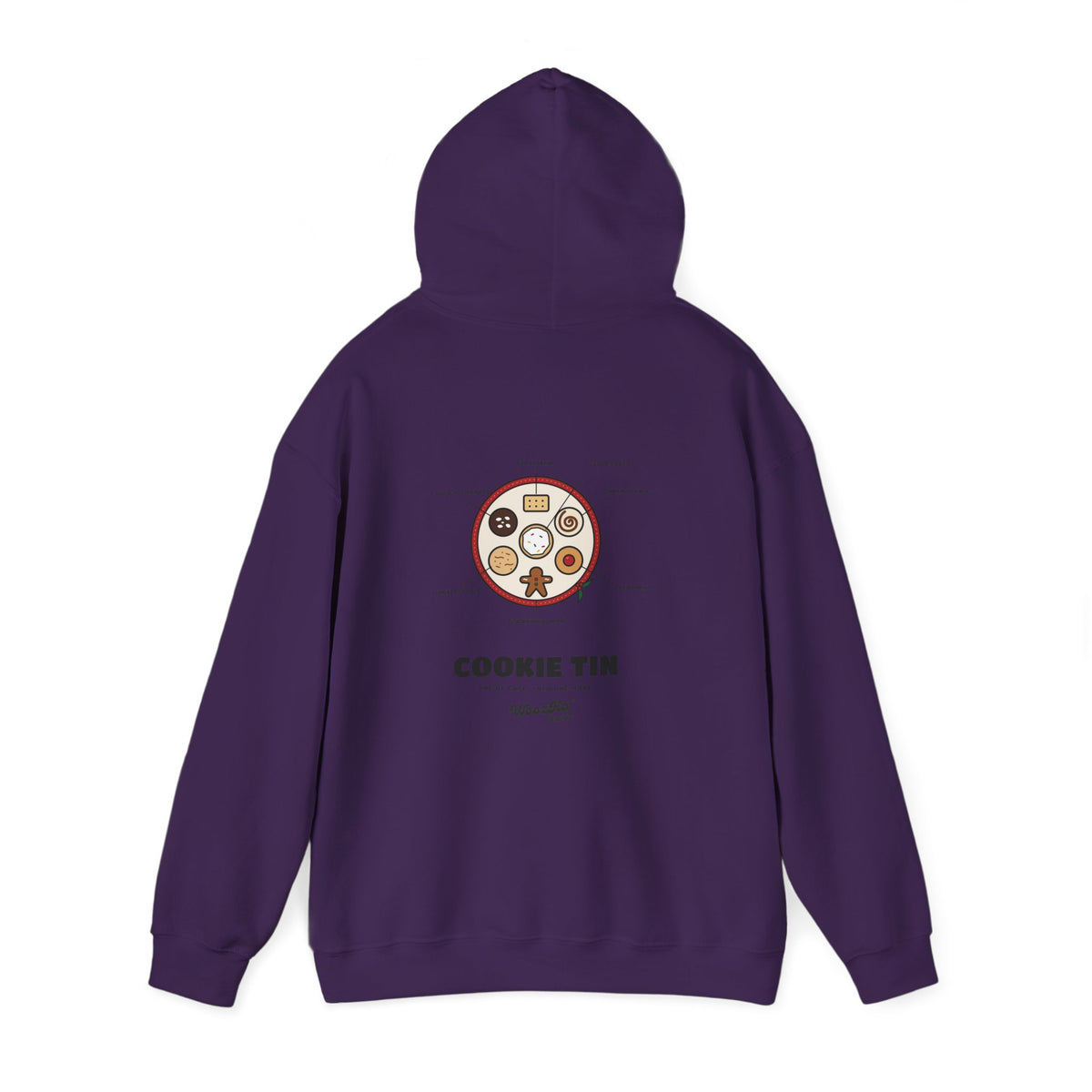 WoozKa Brands Christmas Cookie Hoodie, Holiday Baking Back Print