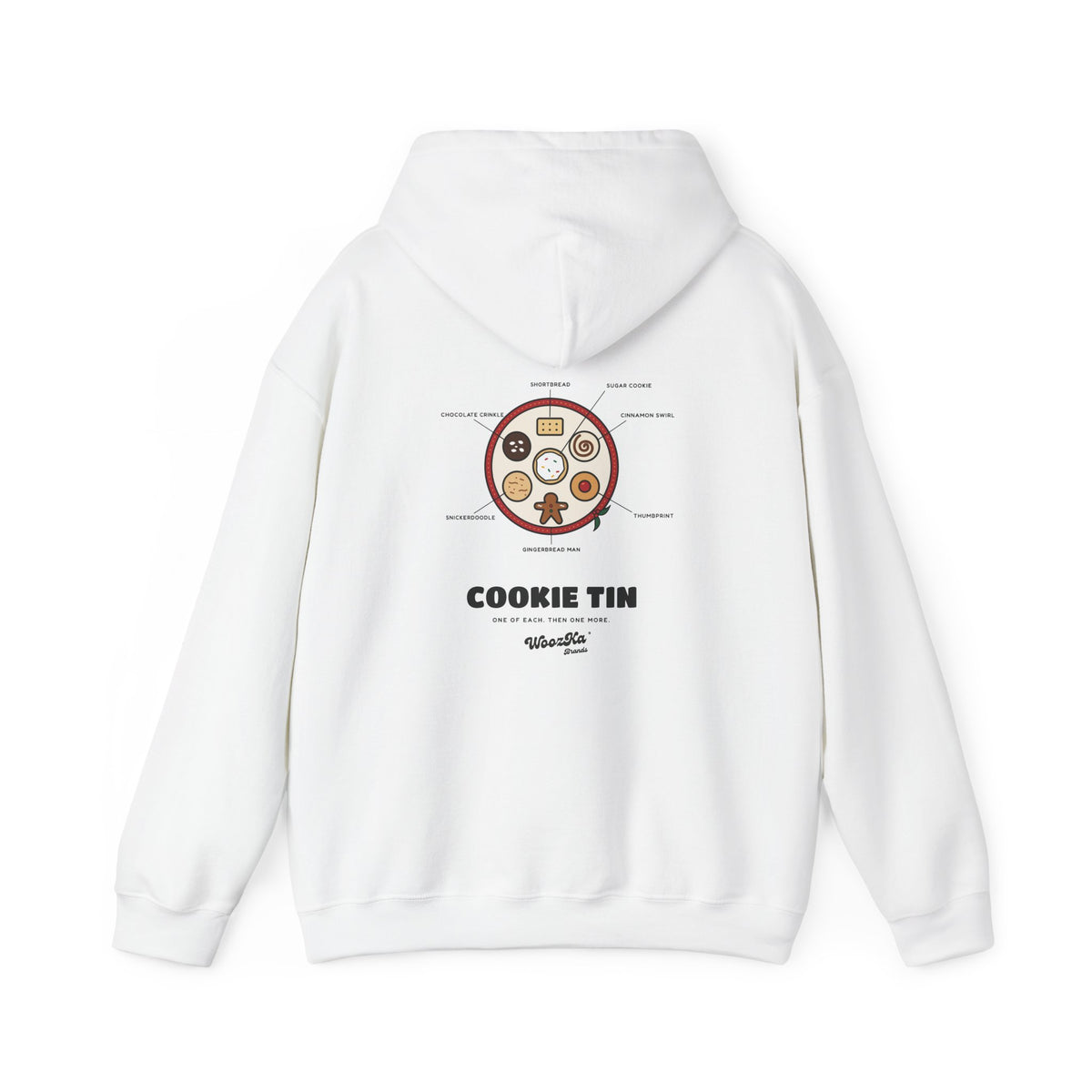 WoozKa Brands Christmas Cookie Hoodie, Holiday Baking Back Print