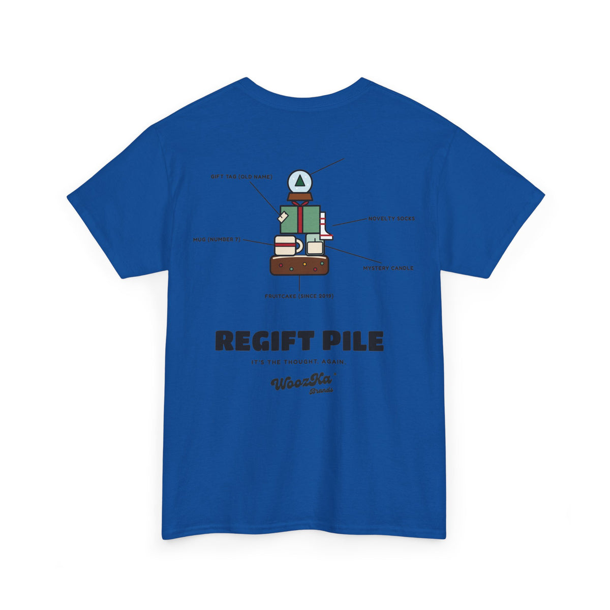 WoozKa Brands Funny Christmas T-Shirt, Regift Office Party Back Print
