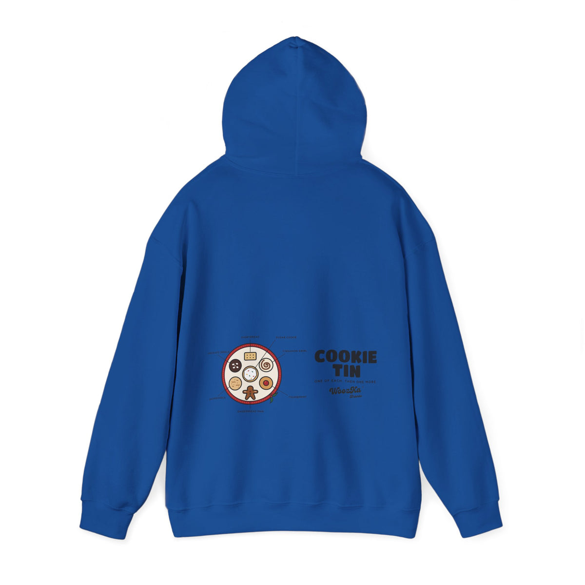 WoozKa Brands Christmas Cookie Hoodie, Holiday Baking Wide Back Print