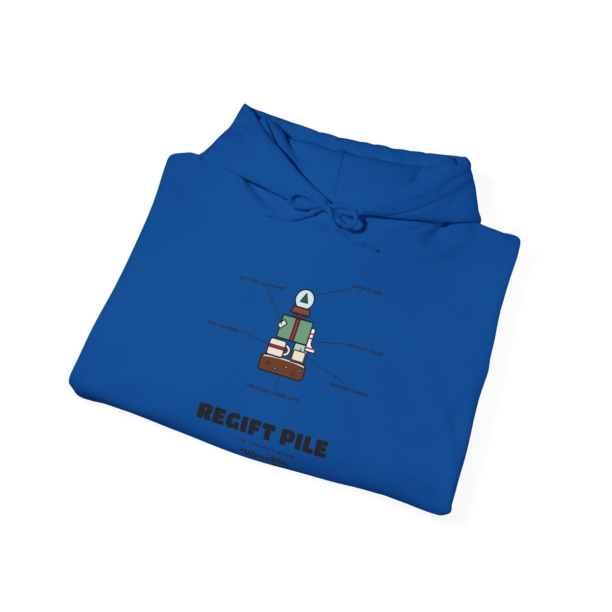 WoozKa Brands Funny Christmas Hoodie, Regift Office Party Front Print